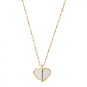 KATE SPADE • White Heritage Heart Necklace